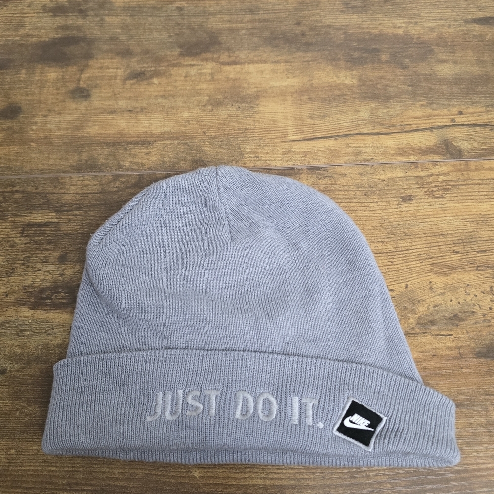 Nike Just Do It Gray Beanie One Size